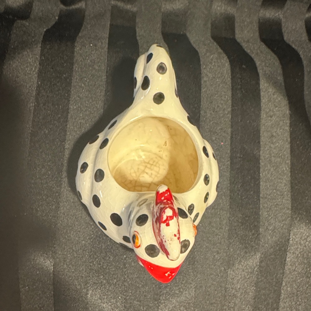 Rustic Matching Polka Dot Rooster/Chicken Sugar Bowl and Creamer - Picture 3 of 16